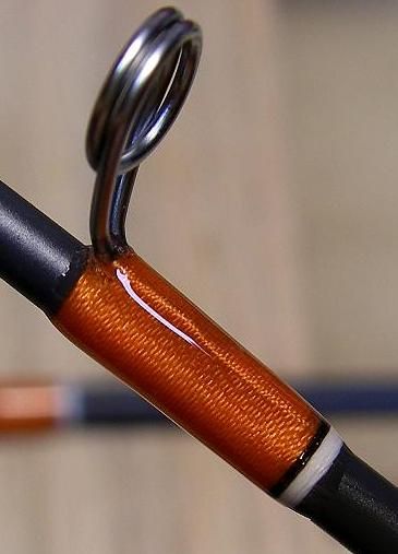 copper colour fishing rod wrap