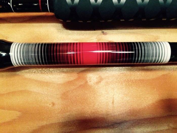 red white and black fade wrapping